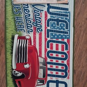 Vintage American Welcome Red Truck Door Mat